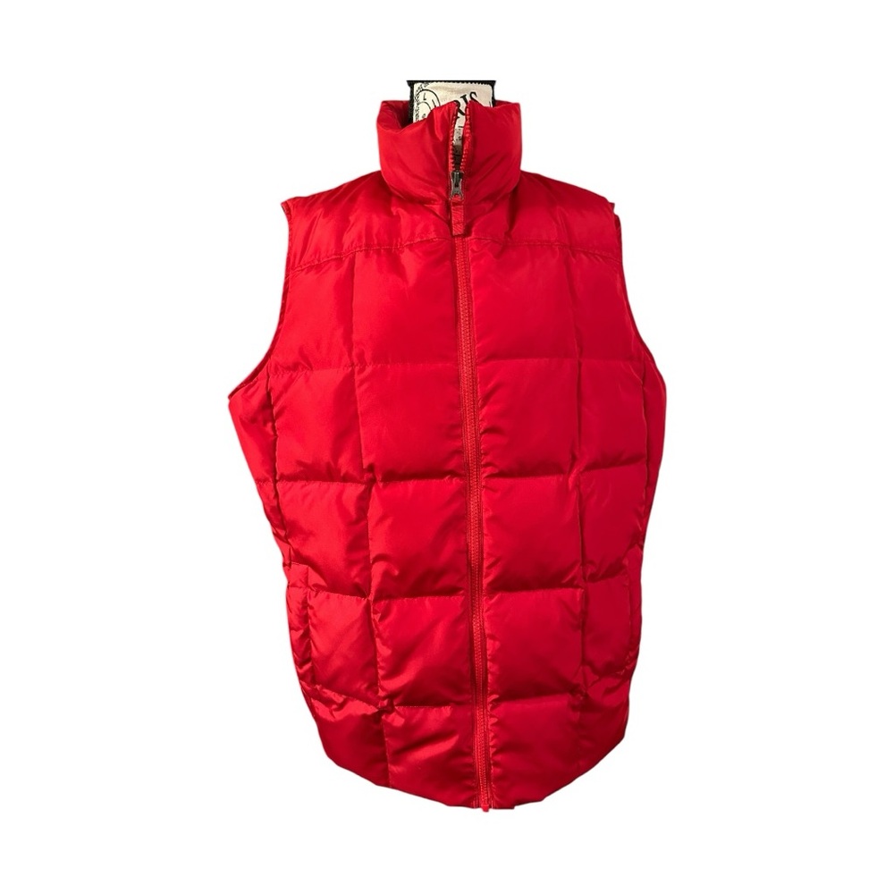 Lands' End XL Down Red Puffer Vest NWOT